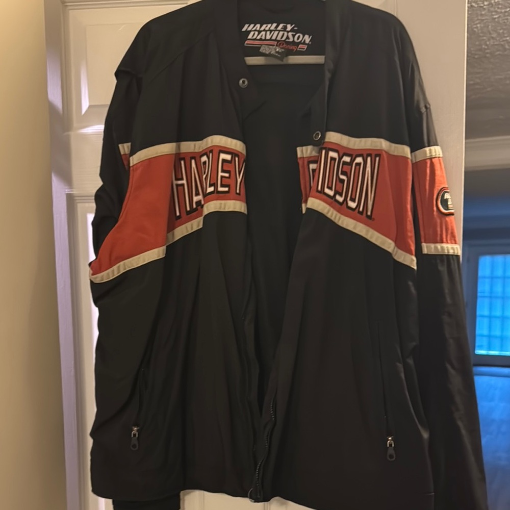 Harley-Davidson Black and Red Riding Jacket Approx 4XL